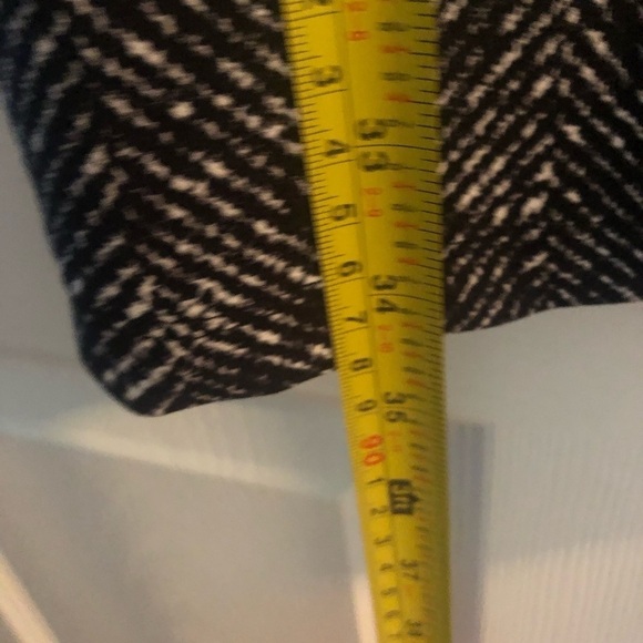 Mango Herringbone Shift Deep V Neck Dress with Asian collar - Picture 4 of 9